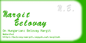 margit belovay business card